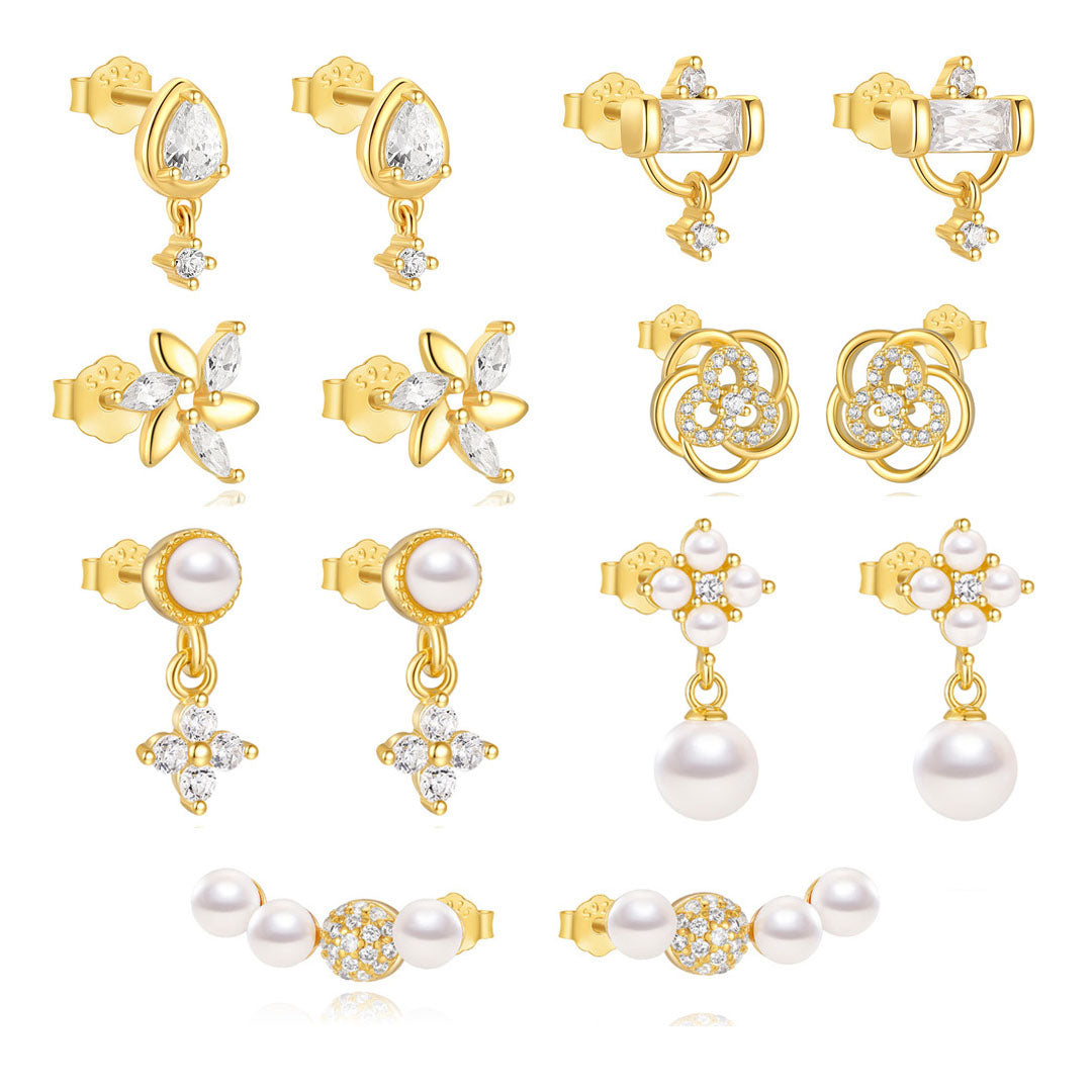 Viktoria – Zarte goldene Ohrringe mit delikatem Glanz.