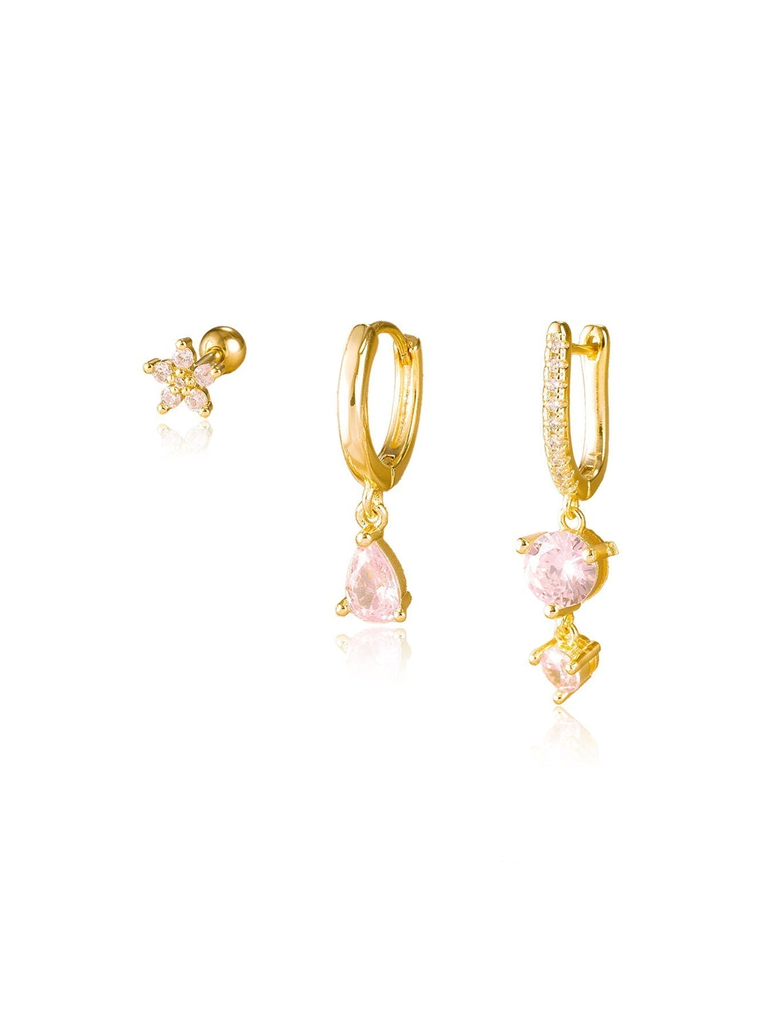 Antonia – Goldene Ohrringe mit glänzender Oberfläche.