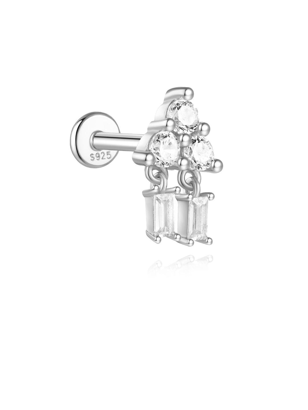 Goldene Ohrringe mit sanfter Kurve