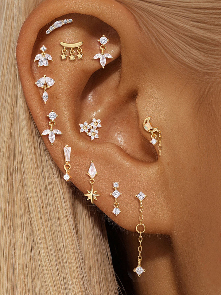 Valentina – Zarte goldene Ohrringe mit sanfter Kurve.