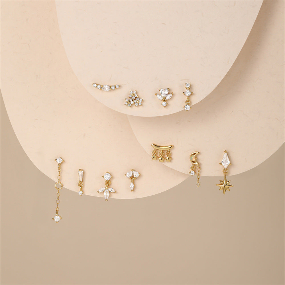 Valentina – Zarte goldene Ohrringe mit sanfter Kurve.