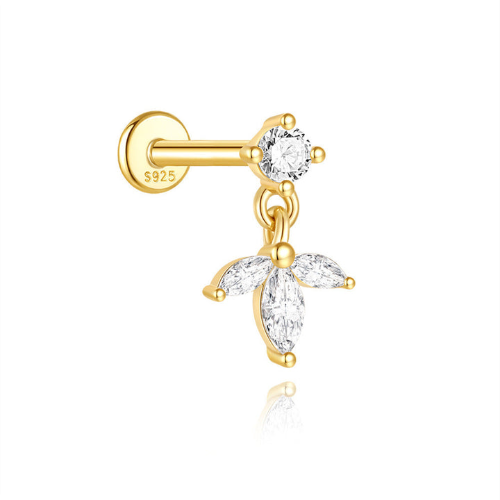 Valentina – Zarte goldene Ohrringe mit sanfter Kurve.