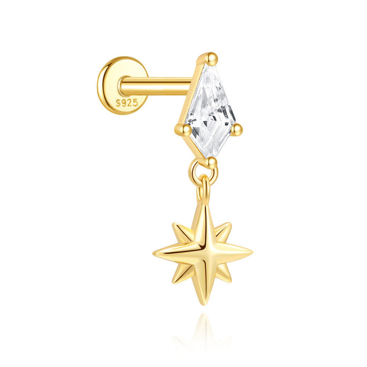 Valentina – Zarte goldene Ohrringe mit sanfter Kurve.