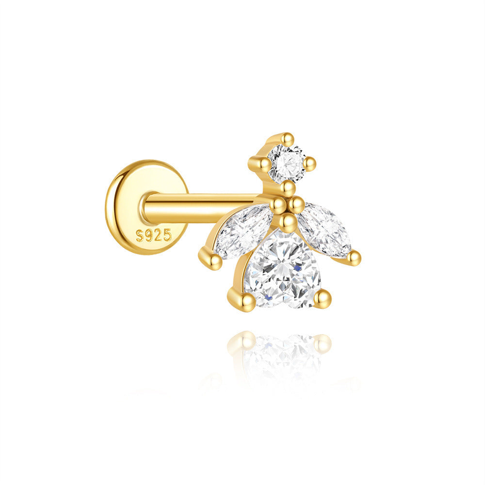 Valentina – Zarte goldene Ohrringe mit sanfter Kurve.