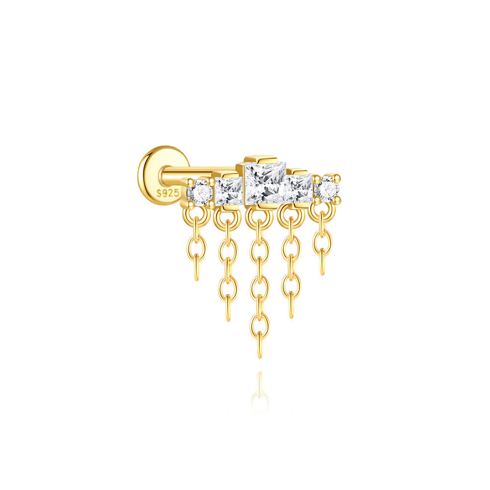 Valentina – Zarte goldene Ohrringe mit sanfter Kurve.