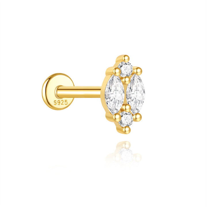 Martina – Goldene Ohrringe mit klarer Linie.