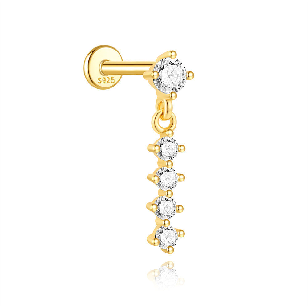 Martina – Goldene Ohrringe mit klarer Linie.