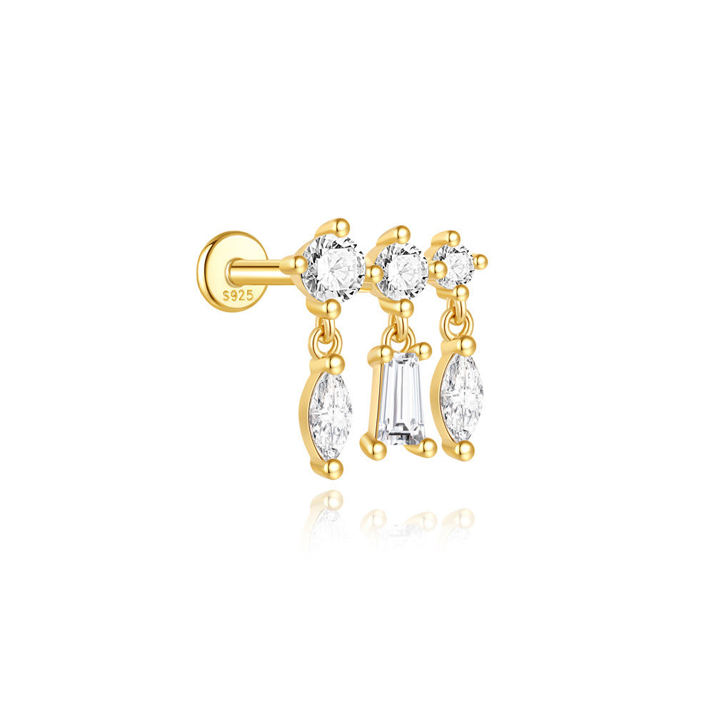 Martina – Goldene Ohrringe mit klarer Linie.