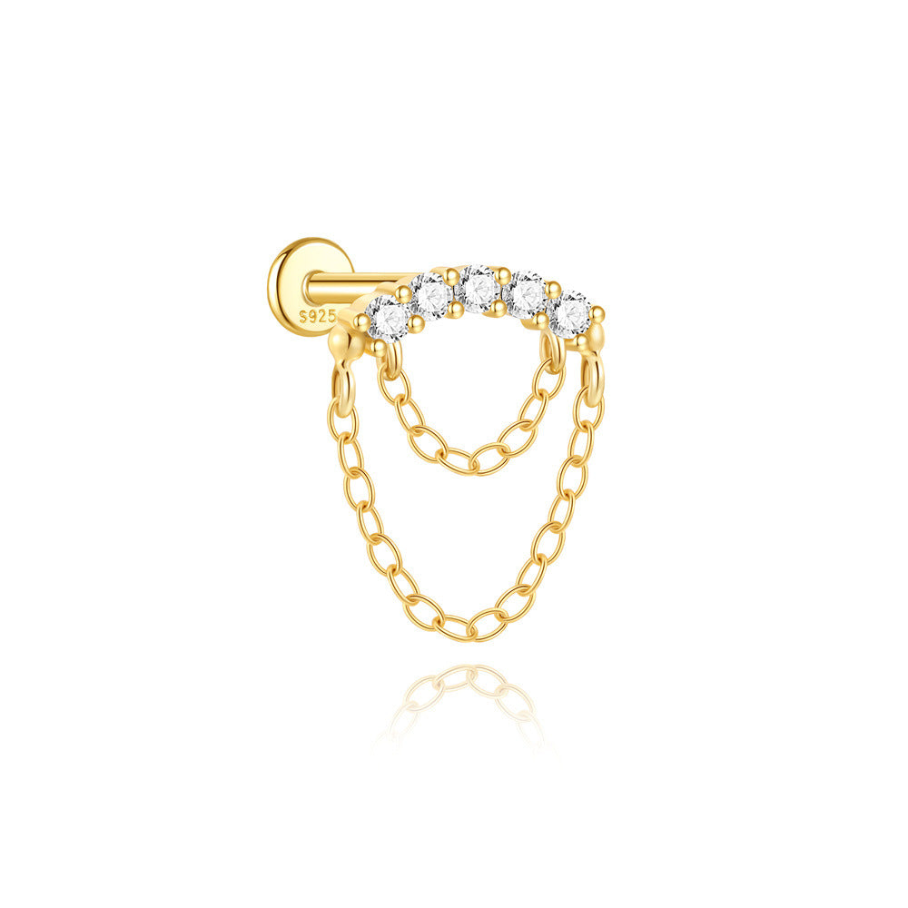 Martina – Goldene Ohrringe mit klarer Linie.