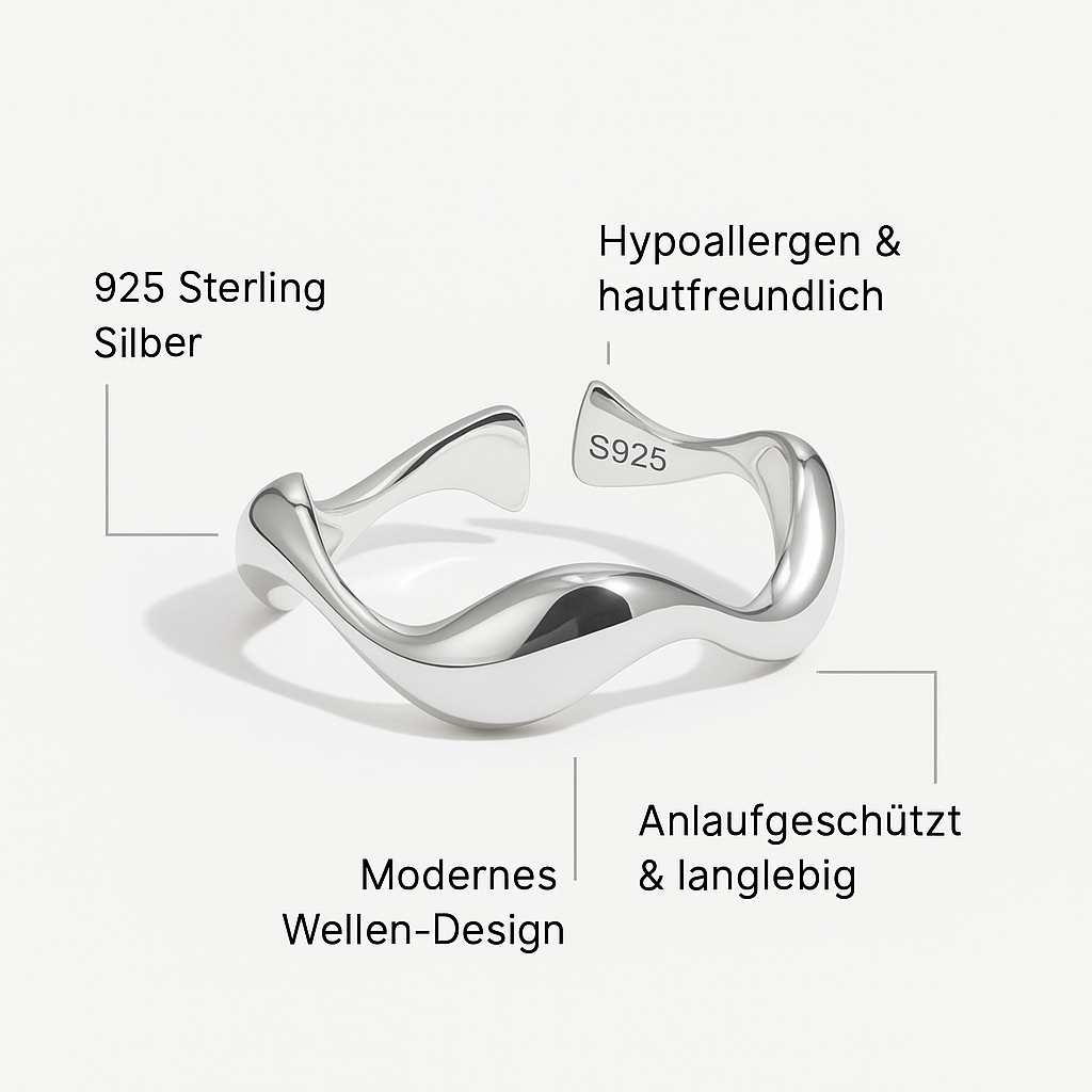 Wellen - Minimalistischer Ring