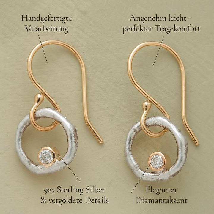 Marlene - Retro Gold- und Silberohrringe