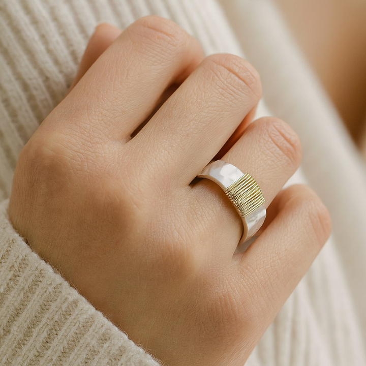 Emilie - Vintage Gold-Silber Ring