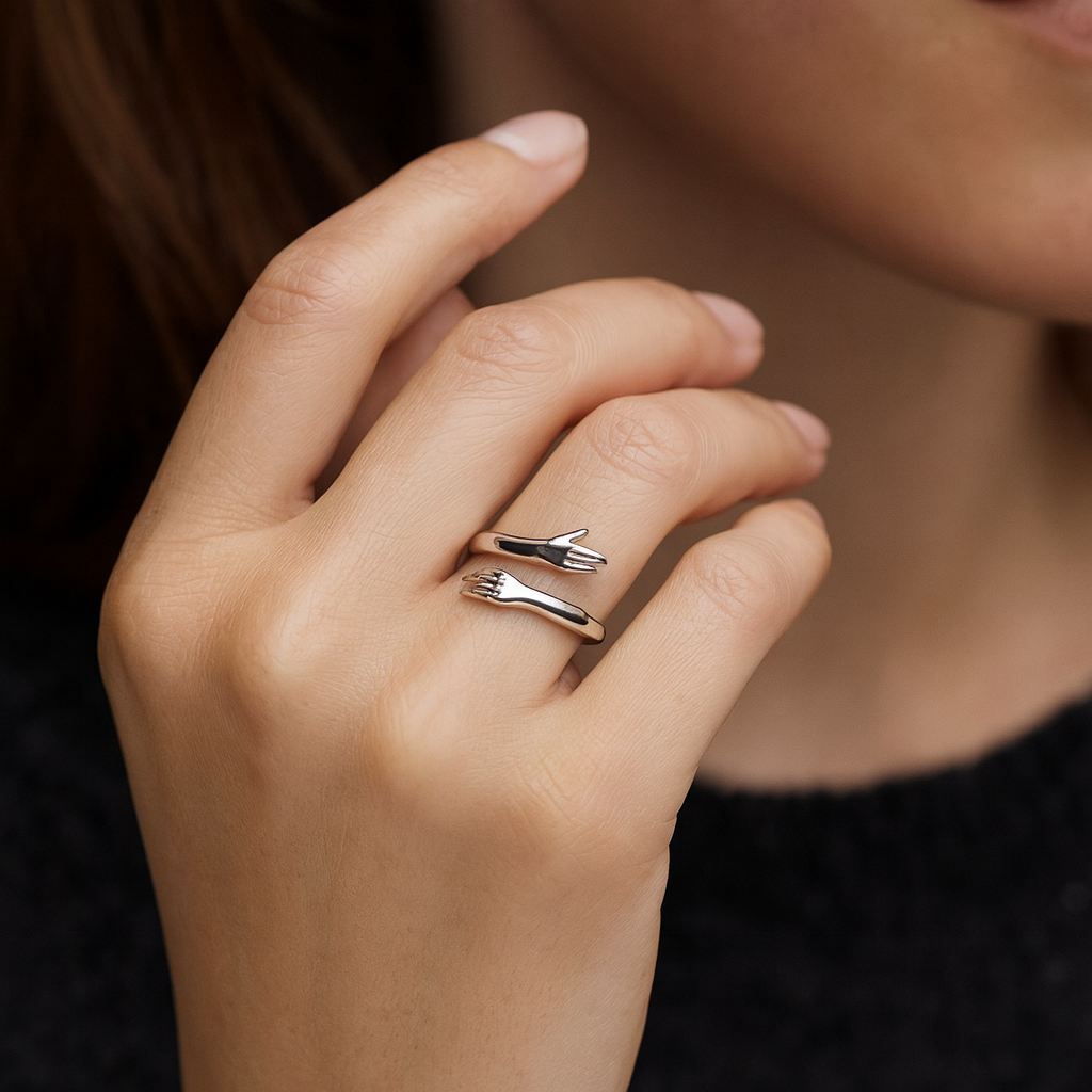 Petra - Verstellbarer Silberring Cuddle