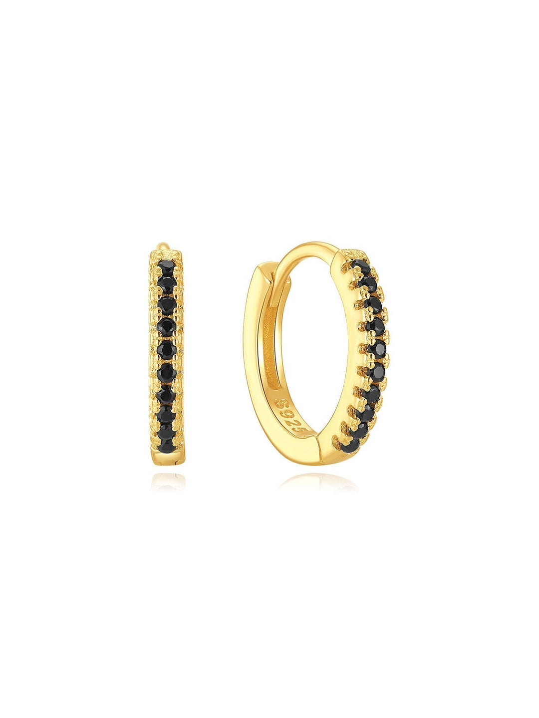 Theresia – Goldene Ohrringe mit sanfter Krümmung.