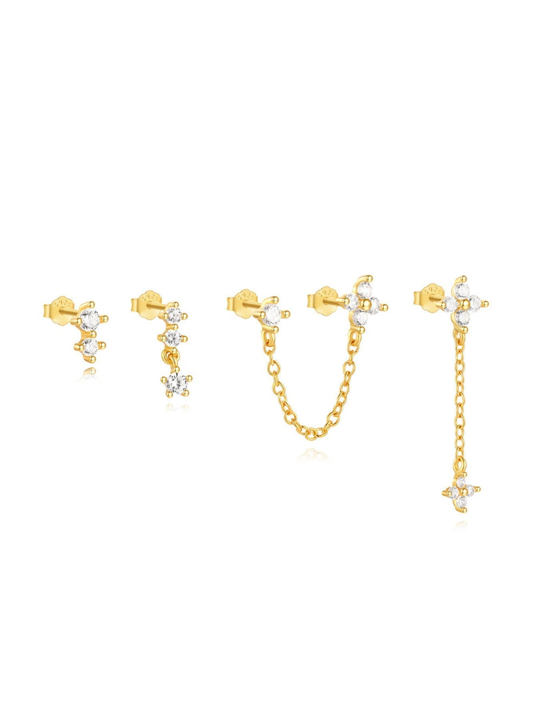 Mira – Zarte goldene Ohrringe mit glatter Oberfläche.