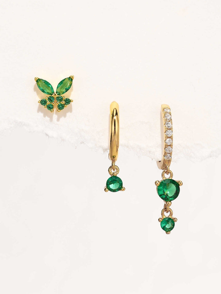 Anja – Goldene Ohrringe mit feinem Rand