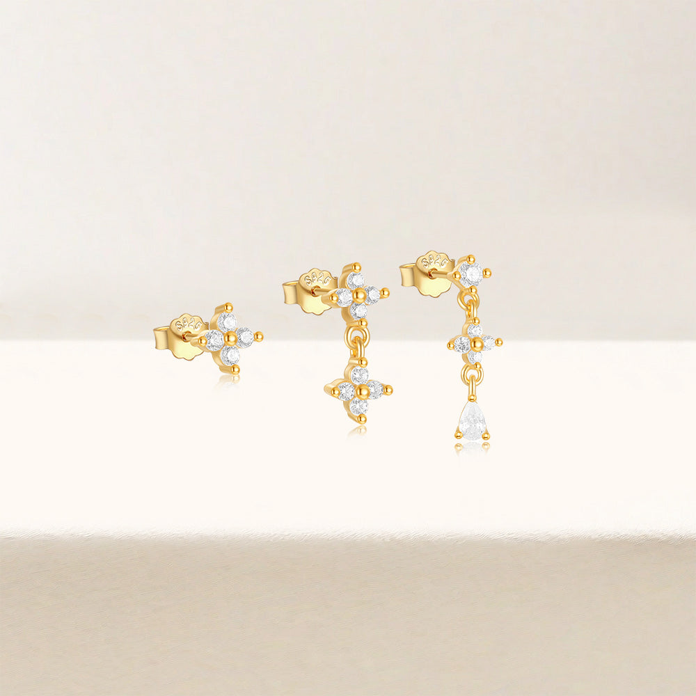 Anika – Goldene Ohrringe mit feiner Bewegung.