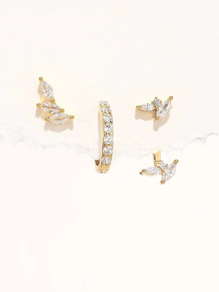 Tanja – Zarte goldene Ohrringe mit klarer Linie.