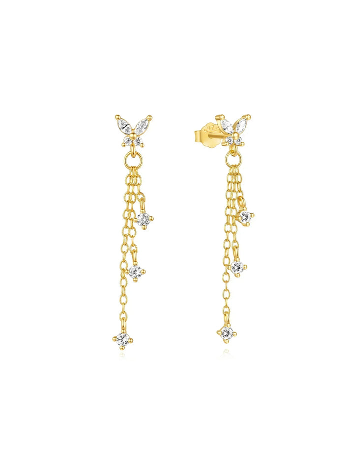 Carina – Goldene Ohrringe mit feinem Glanz.