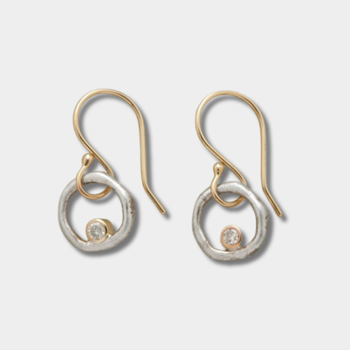 Marlene - Retro Gold- und Silberohrringe