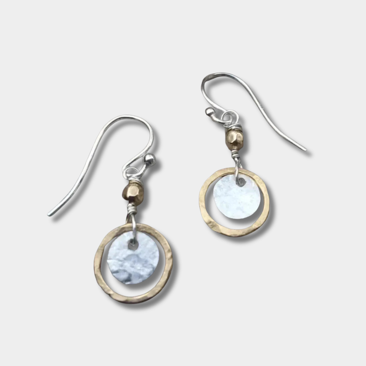 Kristina - Vintage goldene und silberne Ohrringe