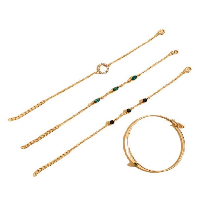 Marisa – Smaragdarmband im goldenen Rahmen.