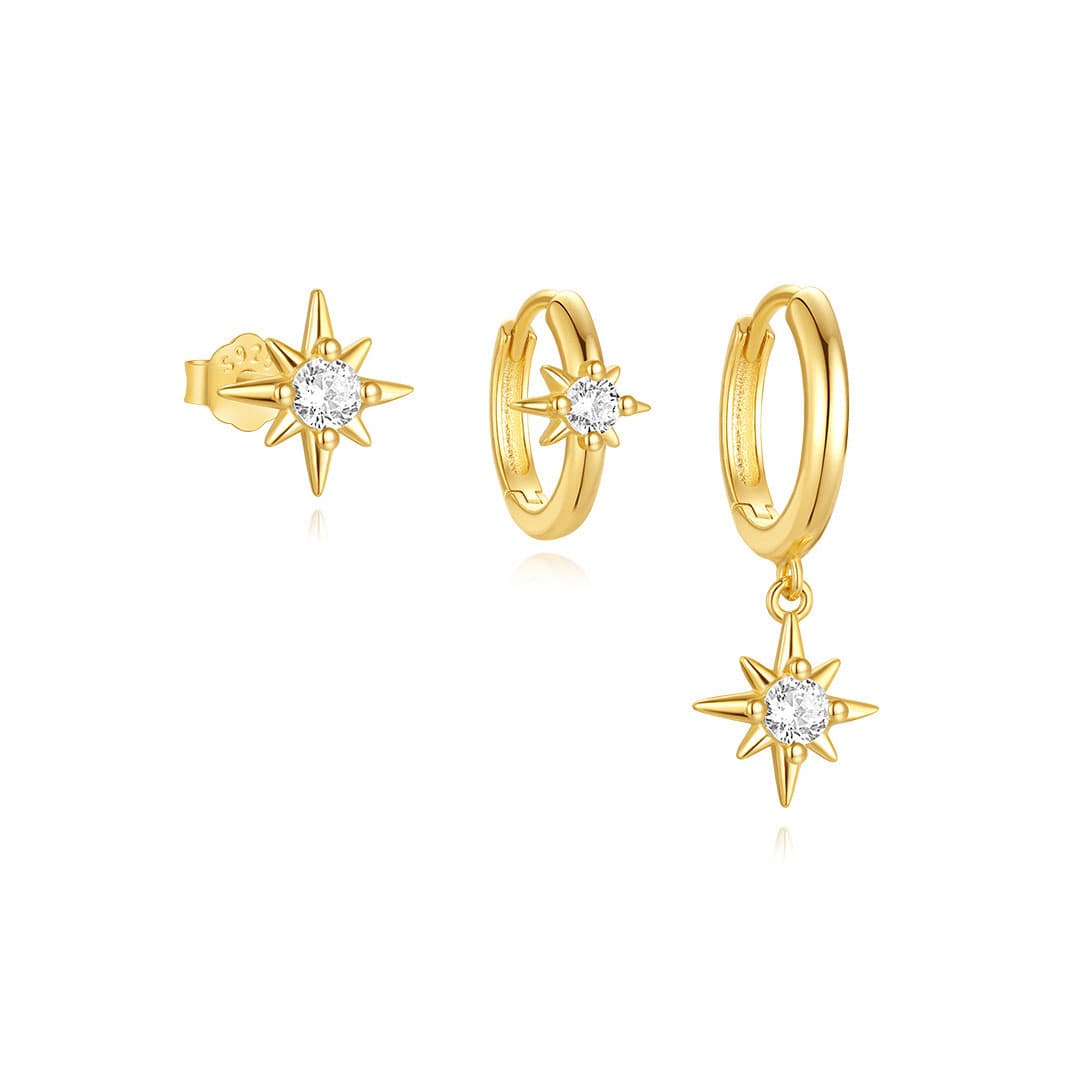 Nadine – Goldene Ohrringe mit sanfter Kurve.