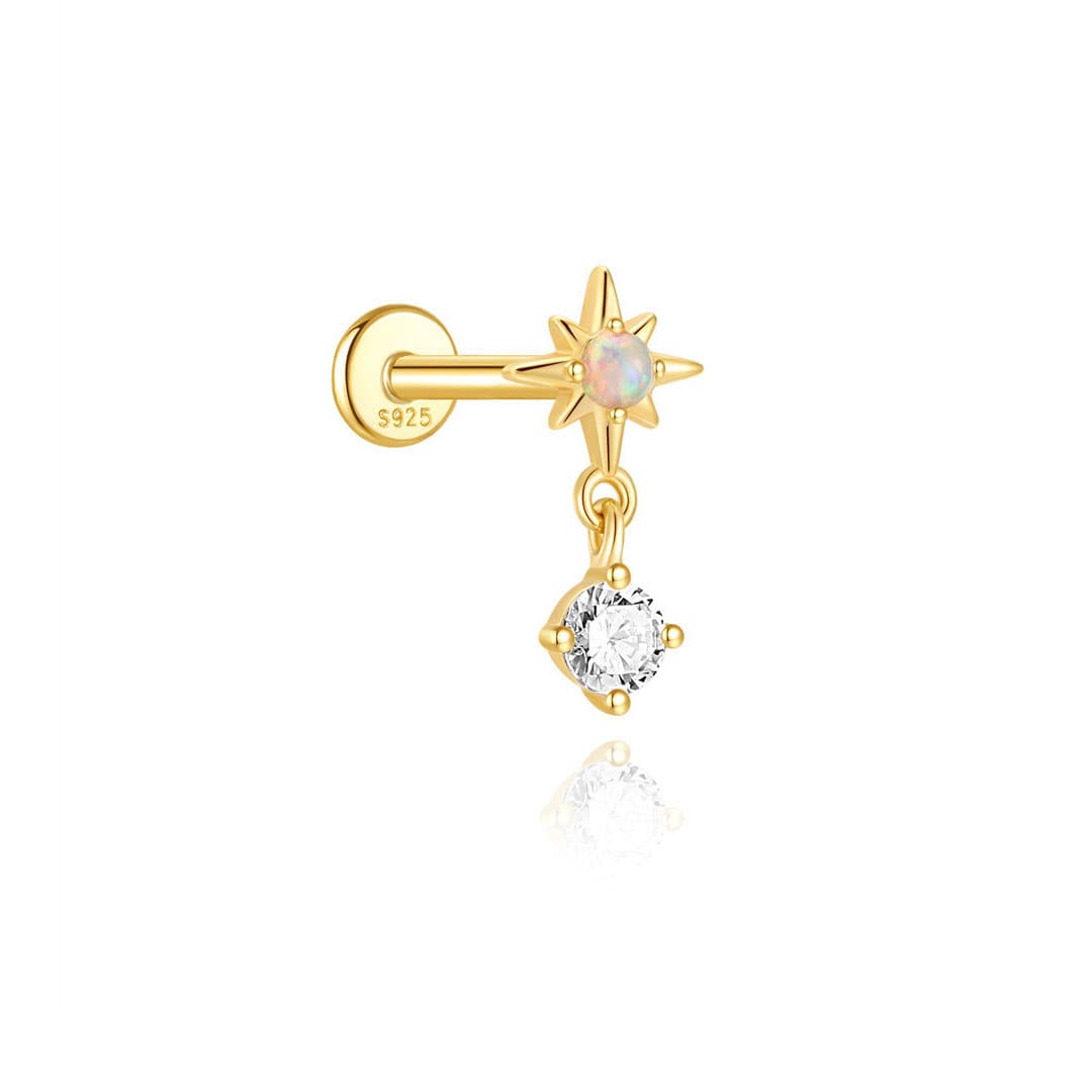 Katherine – Zarte goldene Ohrringe mit Bewegung.