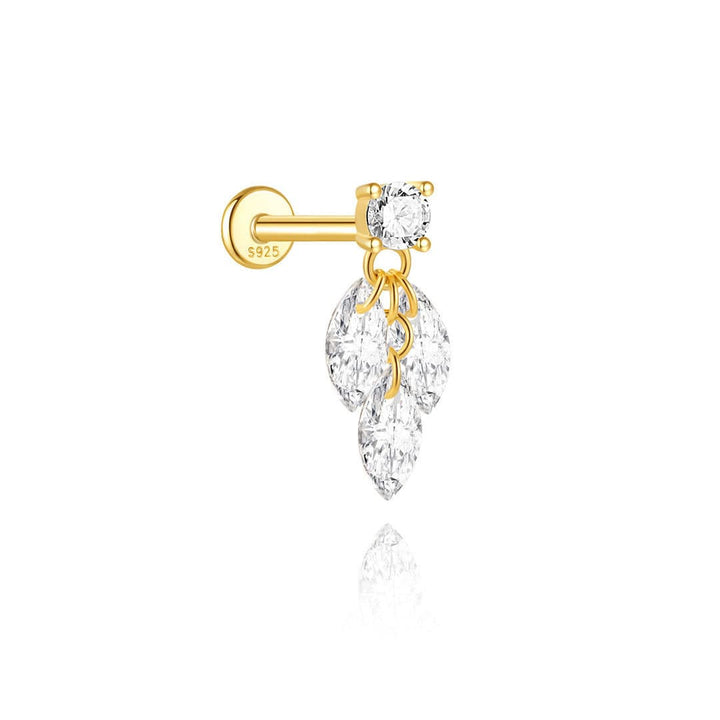 Katherine – Zarte goldene Ohrringe mit Bewegung.