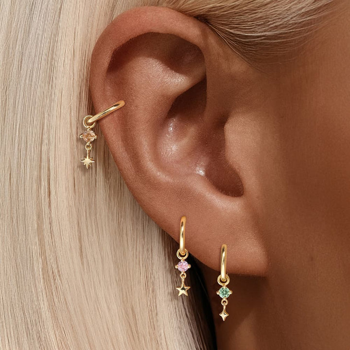 Nina – Kleine goldene Ohrringe mit urbanem Charme.