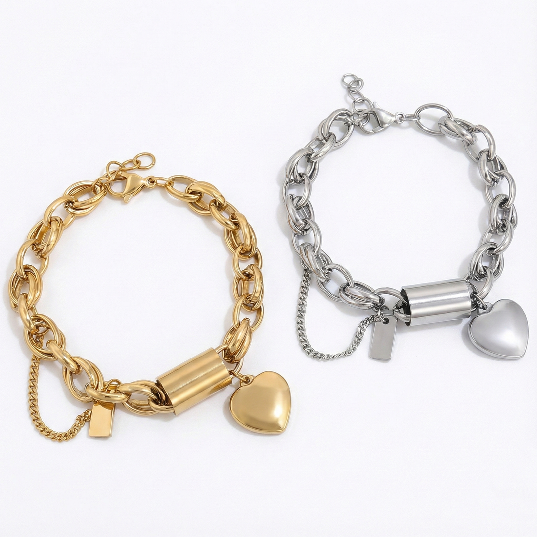 Chunky Armband Herzstück