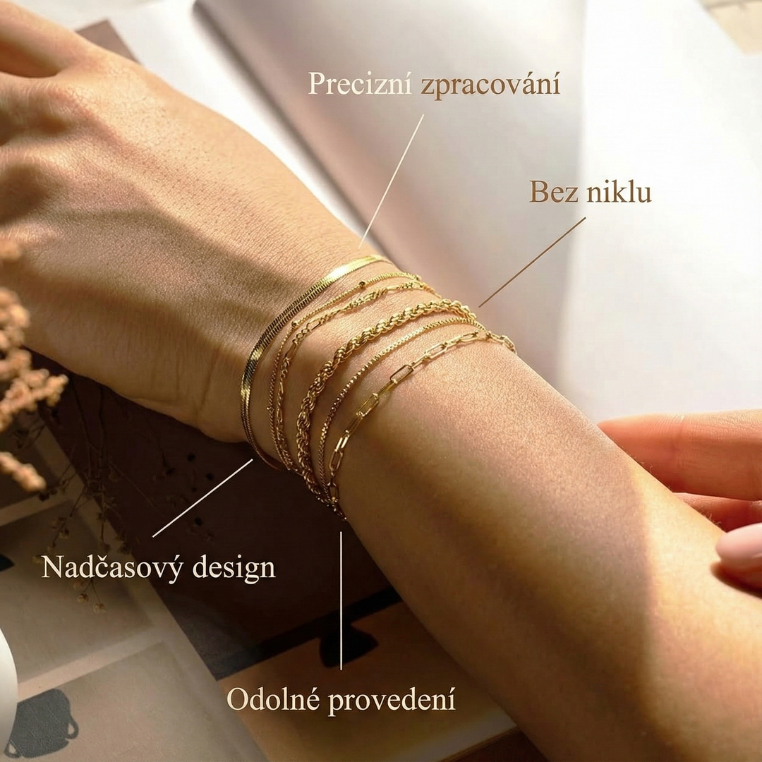 Isabella - Vernetta Armband-Set | Gold