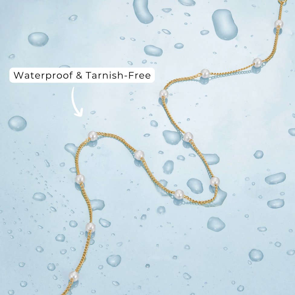 Miriam – Goldene Halskette in harmonischer Länge.