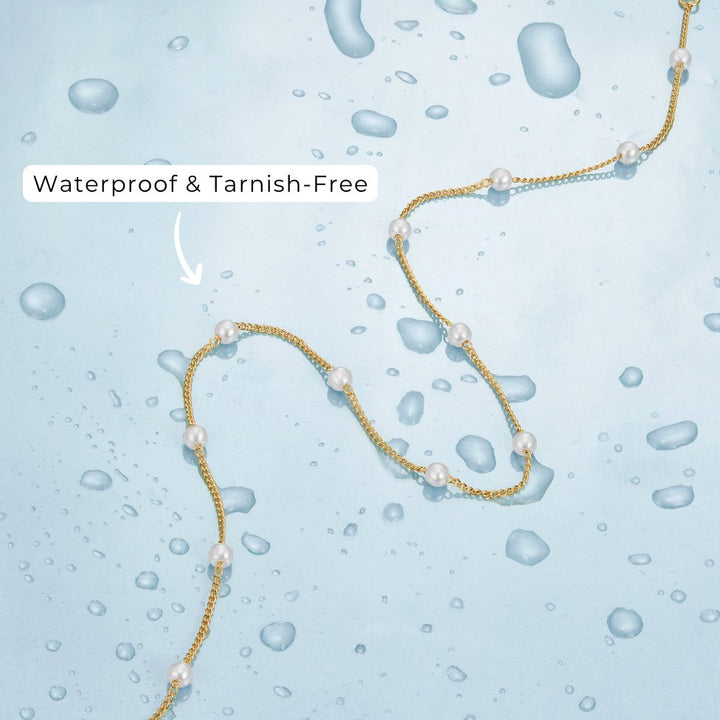 Miriam – Goldene Halskette in harmonischer Länge.