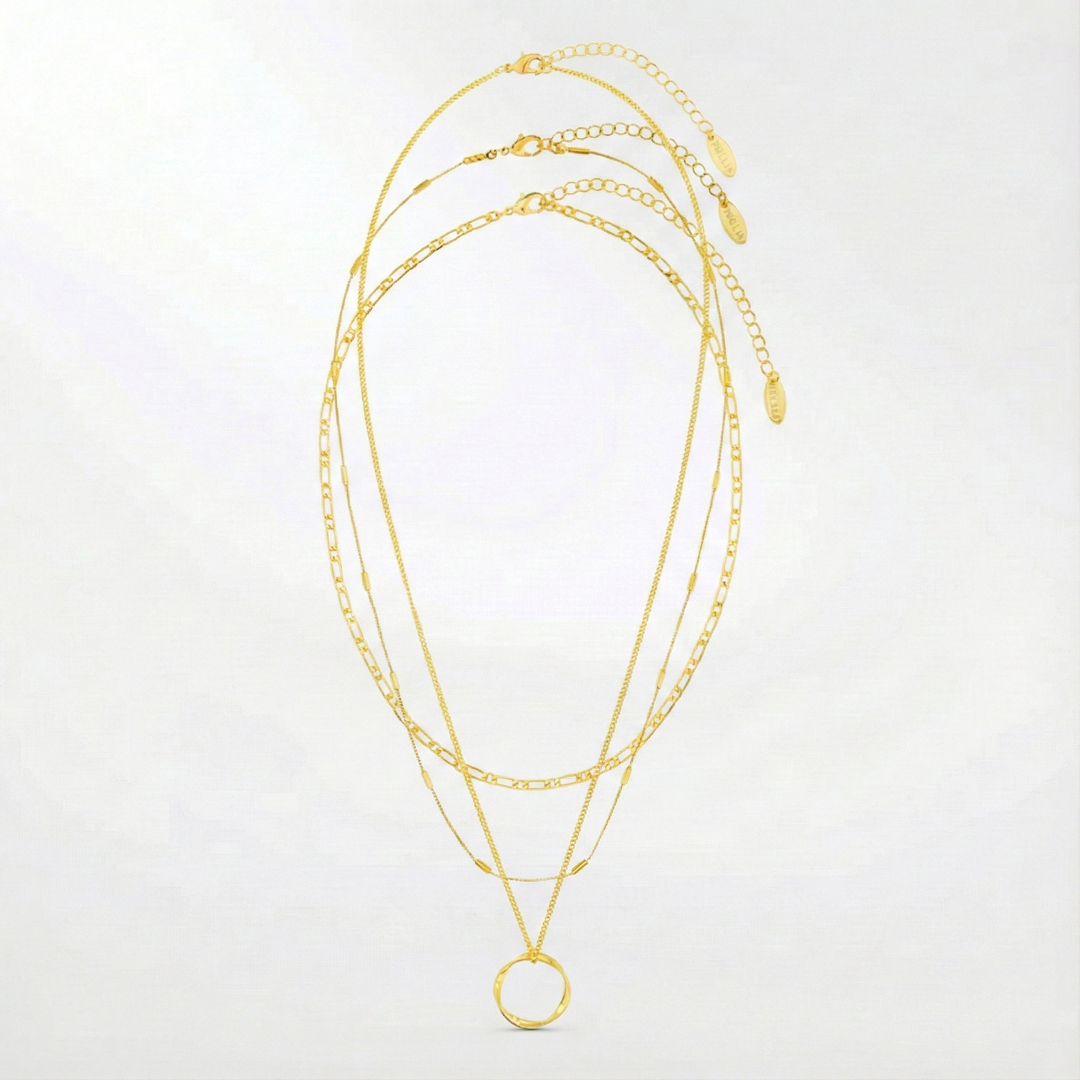 Offene dreireihige Halskette