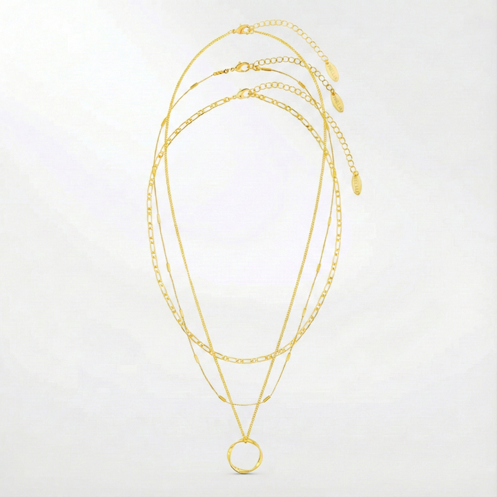 Offene dreireihige Halskette