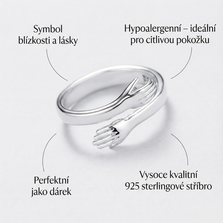 Petra - Verstellbarer Silberring Cuddle